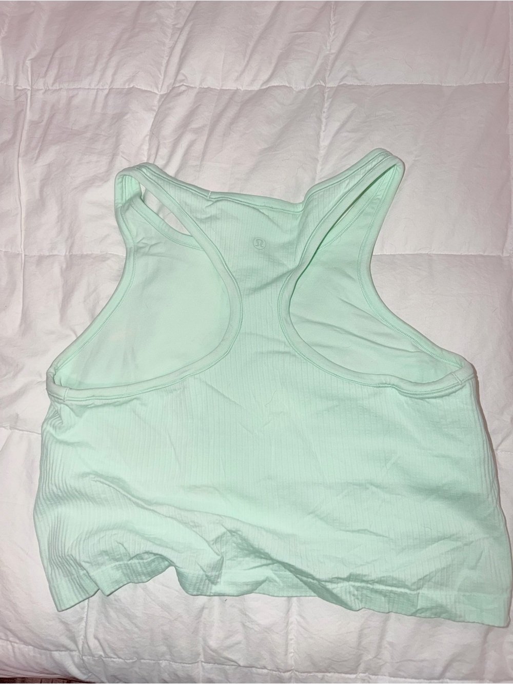 Lululemon Ribbed Racerback Crop Tank - Mint - Picture 3 of 3